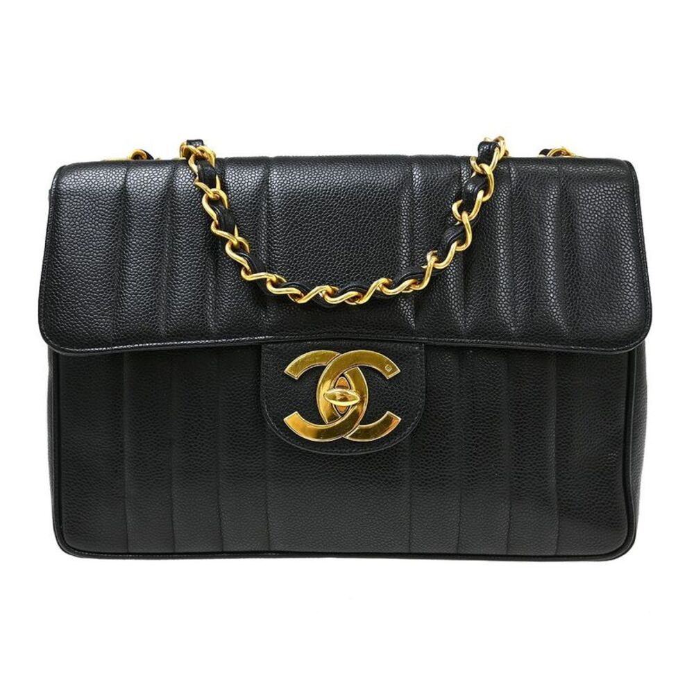 Chanel Classic Flap Vertical Quilted Caviar Black Calfskin Handbag